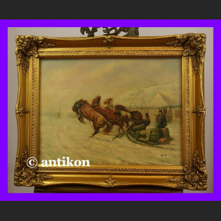 Sanna  Sanie przed dworem wg Chełmońskiego