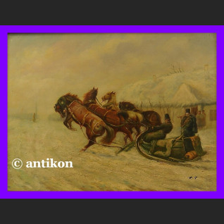 Sanna  Sanie przed dworem wg Chełmońskiego 