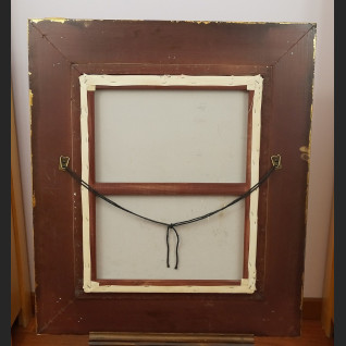 Marynistyczny obraz żaglowce w grubej ramie 