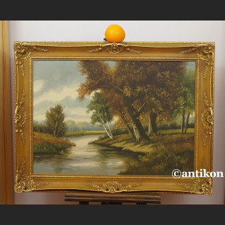 Pejzaż olejny Las duży obraz na płótnie Pejzaż olejny Las duży obraz na płótnie