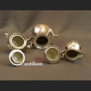 Dzbanek, cukiernica i mlecznik  posrebrzny zestaw