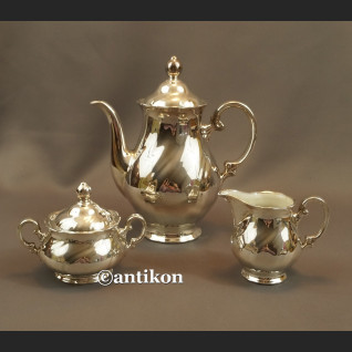 Dzbanek, cukiernica i mlecznik  posrebrzny zestaw