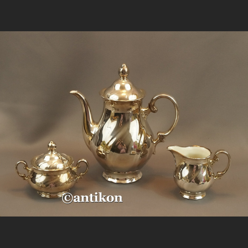 Dzbanek, cukiernica i mlecznik  posrebrzny zestaw