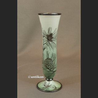 Rosenthal wazon w stylu art deco okuty srebrem Rosenthal wazon w stylu art deco okuty srebrem