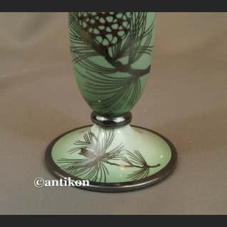 Rosenthal wazon w stylu art deco okuty srebrem Rosenthal wazon w stylu art deco okuty srebrem