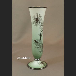 Rosenthal wazon w stylu art deco okuty srebrem Rosenthal wazon w stylu art deco okuty srebrem