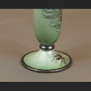 Rosenthal wazon w stylu art deco okuty srebrem Rosenthal wazon w stylu art deco okuty srebrem