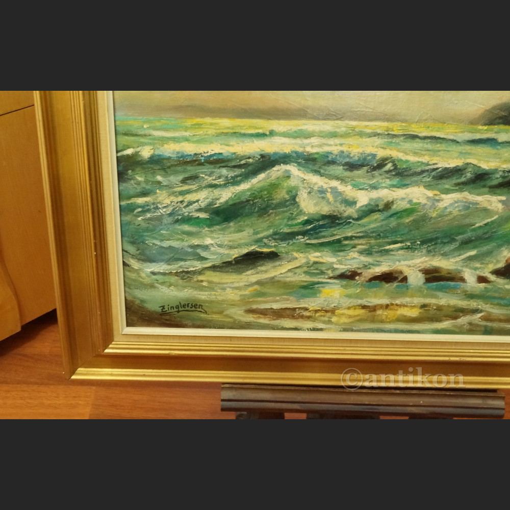 Obraz morze wzburzone piękne malarstwo Obraz morze wzburzone piękne malarstwo