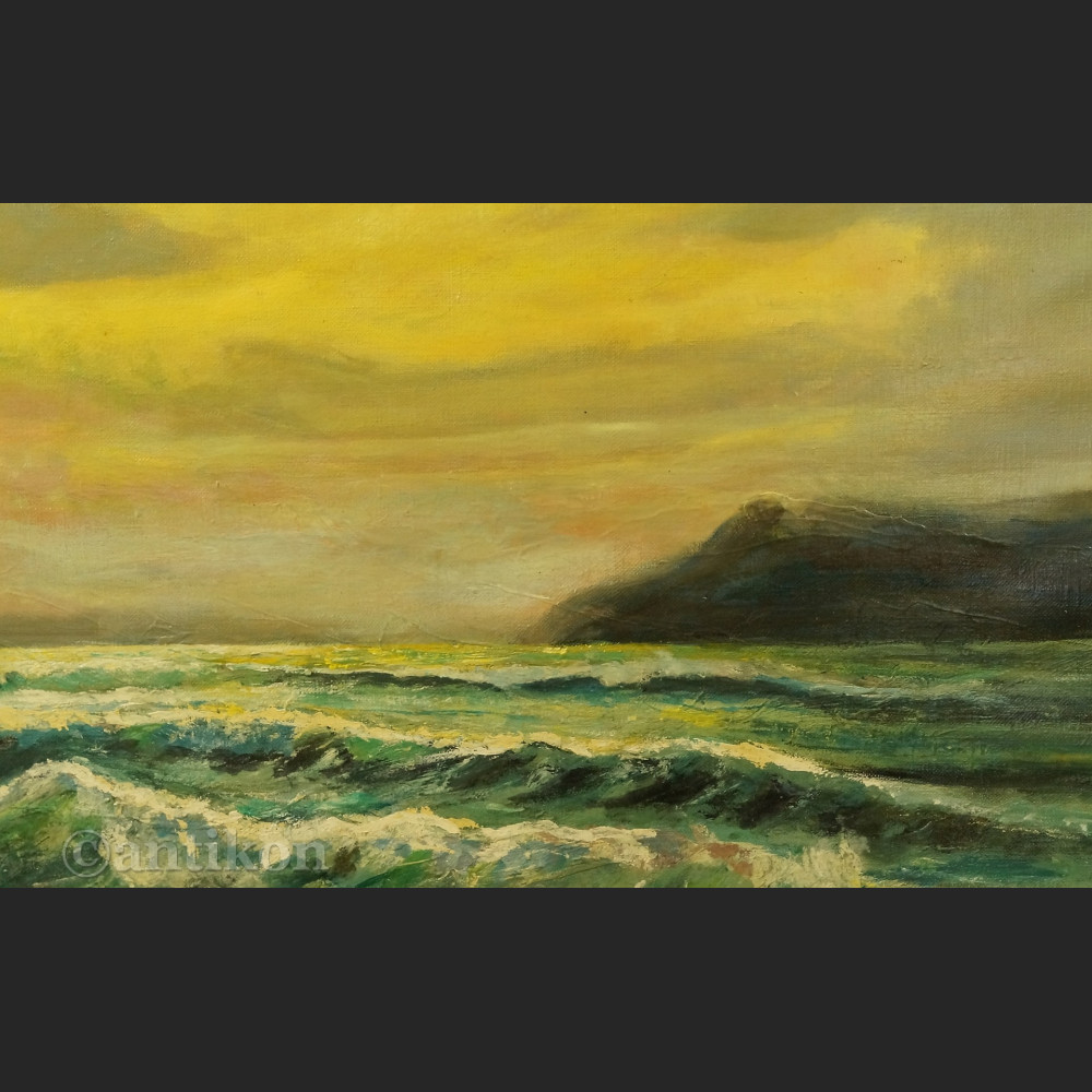 Obraz morze wzburzone piękne malarstwo Obraz morze wzburzone piękne malarstwo