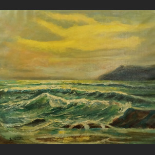 Obraz morze wzburzone piękne malarstwo Obraz morze wzburzone piękne malarstwo