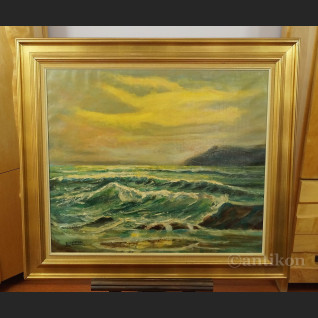 Obraz morze wzburzone piękne malarstwo Obraz morze wzburzone piękne malarstwo