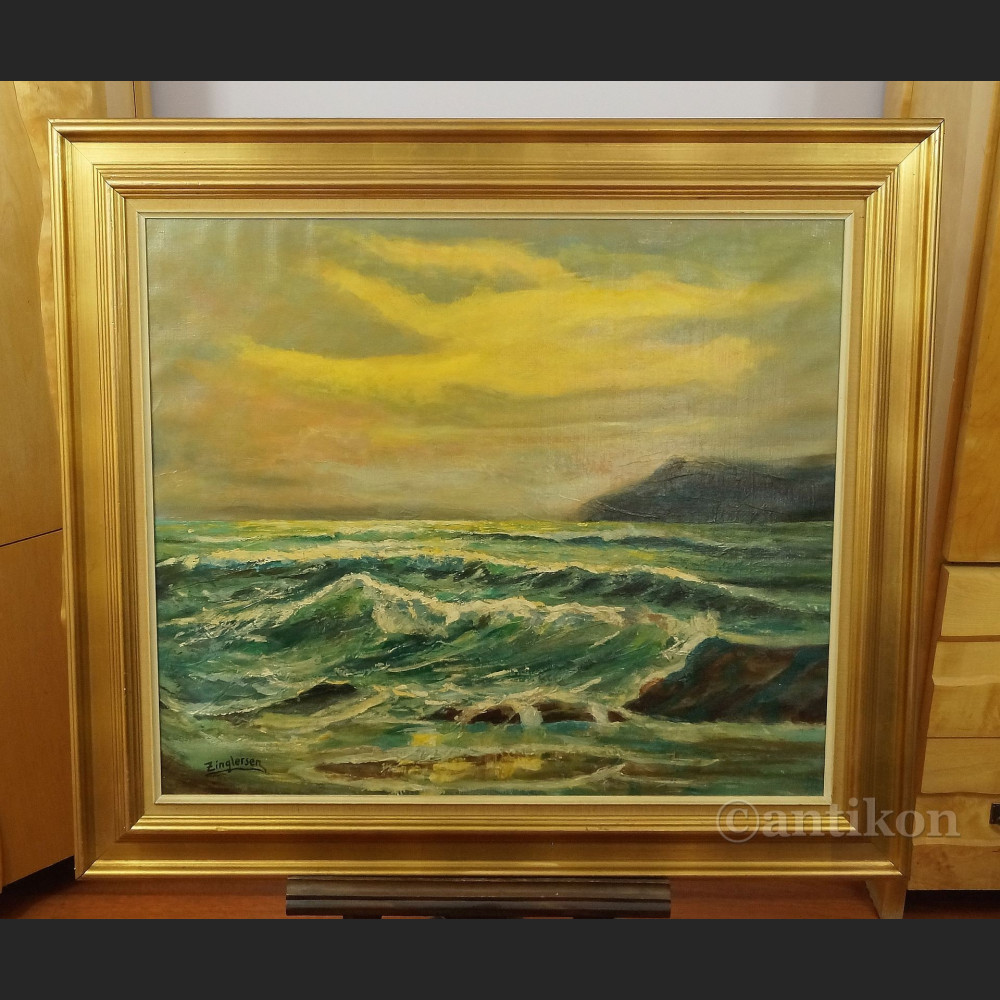 Obraz morze wzburzone piękne malarstwo Obraz morze wzburzone piękne malarstwo