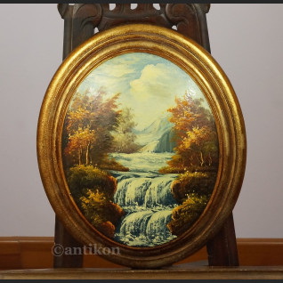 Wodospad obraz w owalu