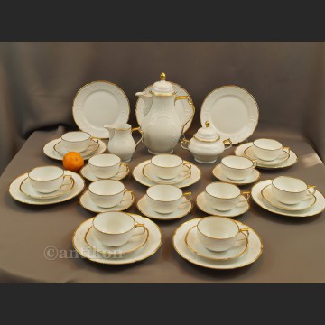 Serwis Rosenthal Sanssouci 12 osobowy biały do herbaty lata 40 XX w 
