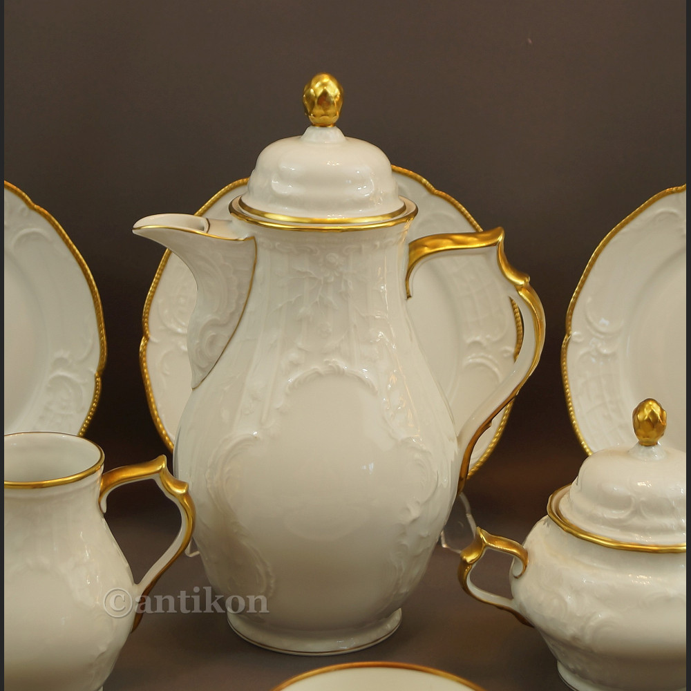 Serwis Rosenthal Sanssouci 12 osobowy biały do herbaty lata 40 XX w Serwis Rosenthal Sanssouci 12 osobowy biały do herbaty lata 40 XX w