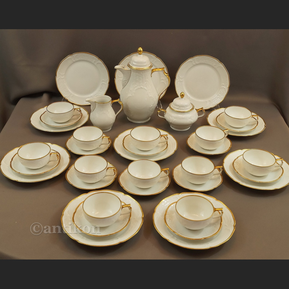 Serwis Rosenthal Sanssouci 12 osobowy biały do herbaty lata 40 XX w Serwis Rosenthal Sanssouci 12 osobowy biały do herbaty lata 40 XX w