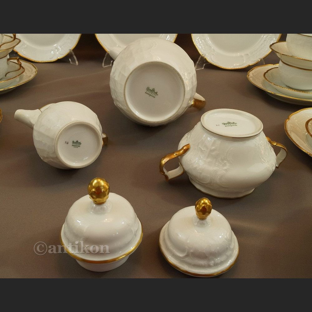 Serwis Rosenthal Sanssouci 12 osobowy biały do herbaty lata 40 XX w Serwis Rosenthal Sanssouci 12 osobowy biały do herbaty lata 40 XX w