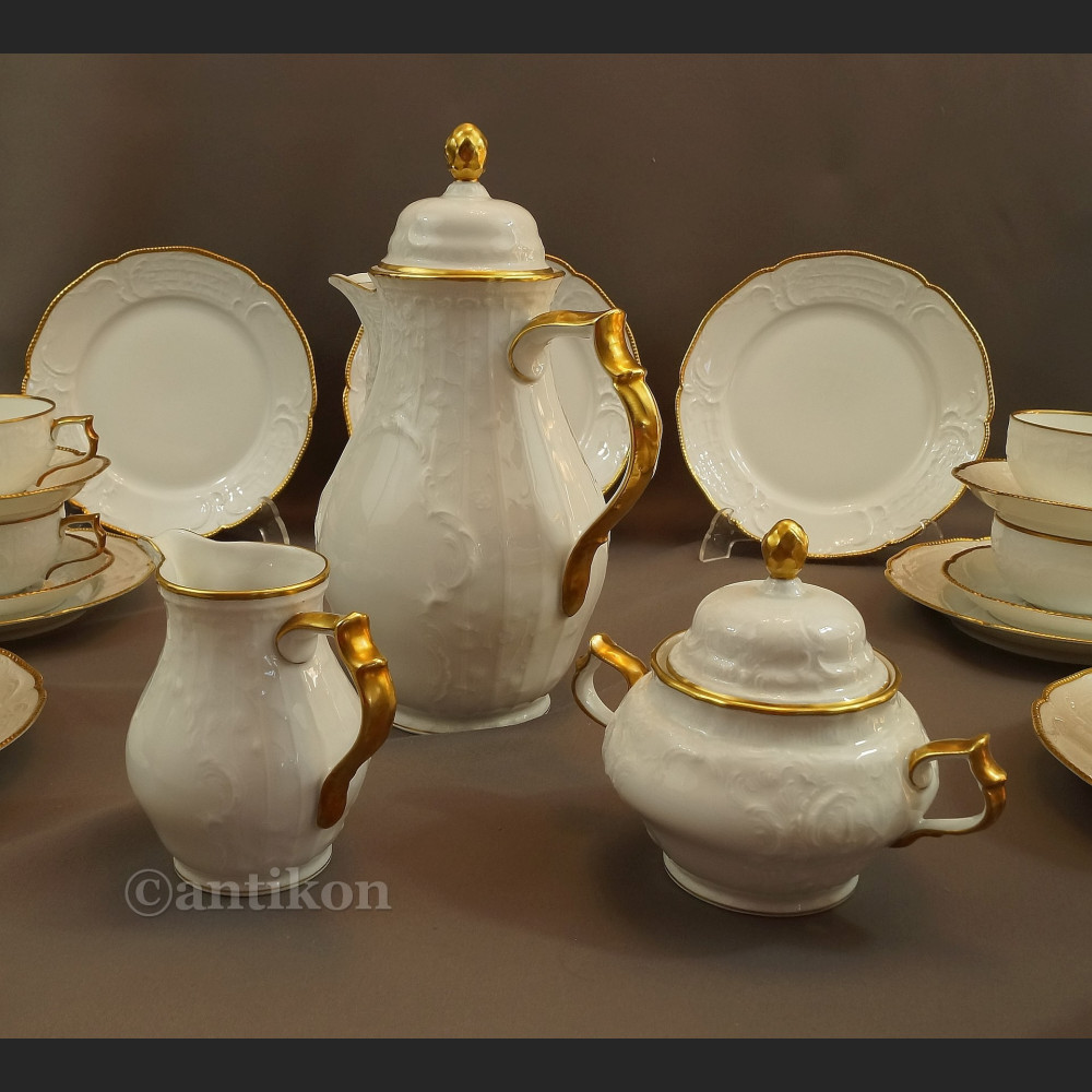 Serwis Rosenthal Sanssouci 12 osobowy biały do herbaty lata 40 XX w Serwis Rosenthal Sanssouci 12 osobowy biały do herbaty lata 40 XX w