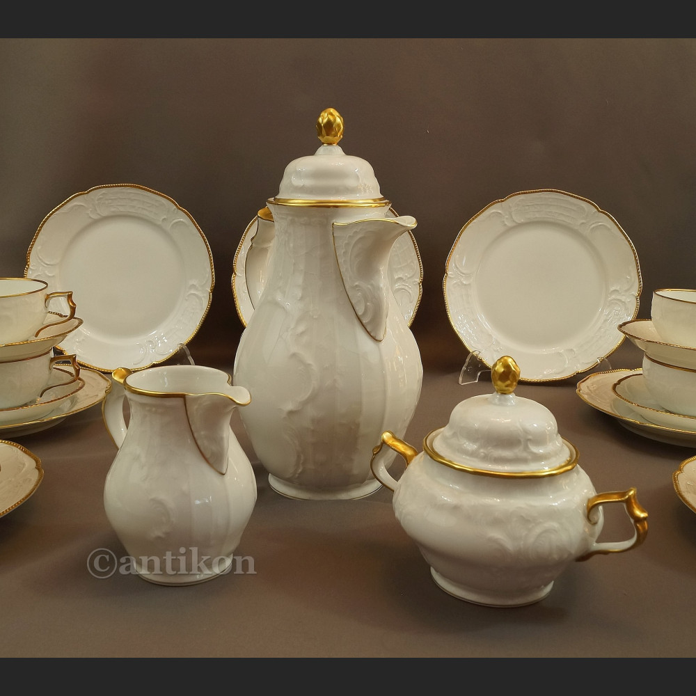 Serwis Rosenthal Sanssouci 12 osobowy biały do herbaty lata 40 XX w Serwis Rosenthal Sanssouci 12 osobowy biały do herbaty lata 40 XX w