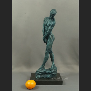 Rzeźba  A. Rodin  Adam piękny duży posąg z brązu  Rzeźba  A. Rodin  Adam piękny duży posąg z brązu