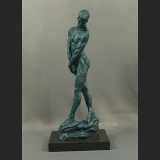 Rzeźba  A. Rodin  Adam piękny duży posąg z brązu  Rzeźba  A. Rodin  Adam piękny duży posąg z brązu