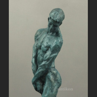 Rzeźba  A. Rodin  Adam piękny duży posąg z brązu  Rzeźba  A. Rodin  Adam piękny duży posąg z brązu