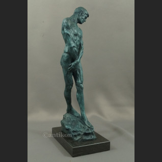 Rzeźba  A. Rodin  Adam piękny duży posąg z brązu  Rzeźba  A. Rodin  Adam piękny duży posąg z brązu