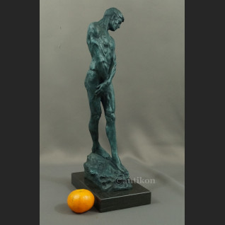 Rzeźba  A. Rodin  Adam piękny duży posąg z brązu  Rzeźba  A. Rodin  Adam piękny duży posąg z brązu