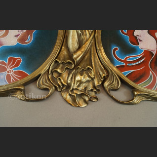 Secesyjna figura taca rzeźba z aniołem Secesyjna figura taca rzeźba z aniołem