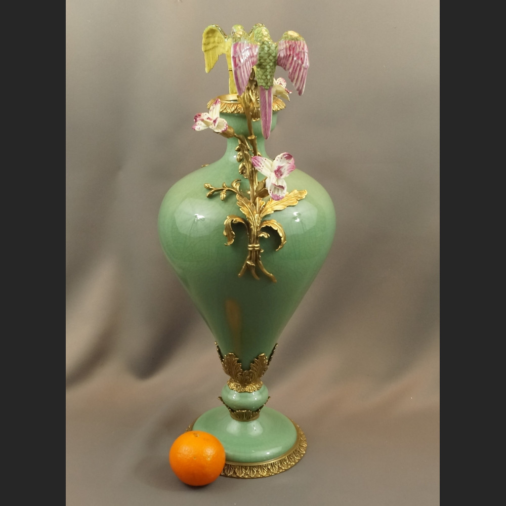 Wazon z papugami pałacowy piękny olbrzym 