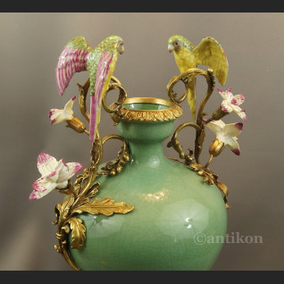 Wazon z papugami pałacowy piękny olbrzym 