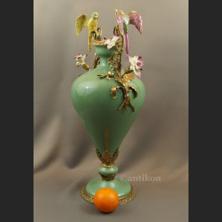 Wazon z papugami pałacowy piękny olbrzym 