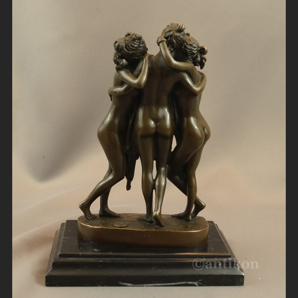 Trzy Gracje rzeźba z brązu piękna Trzy Gracje rzeźba z brązu piękna