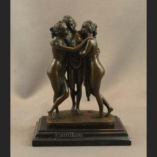 Trzy Gracje rzeźba z brązu piękna Trzy Gracje rzeźba z brązu piękna