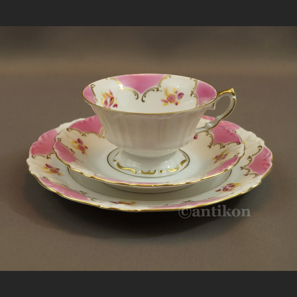 Antyczna filiżanka porcelanowa stara bawarska porcelana trio