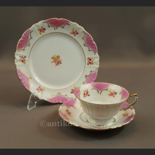 Antyczna filiżanka porcelanowa stara bawarska porcelana trio