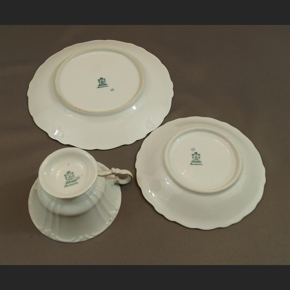 Antyczna filiżanka porcelanowa stara bawarska porcelana trio