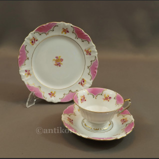 Antyczna filiżanka porcelanowa stara bawarska porcelana trio