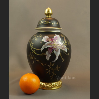 Wazon Rosenthal wielka czarna kula ręcznie malowana Wazon Rosenthal wielka czarna kula ręcznie malowana