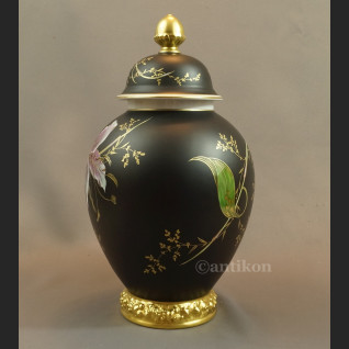 Wazon Rosenthal wielka czarna kula ręcznie malowana Wazon Rosenthal wielka czarna kula ręcznie malowana