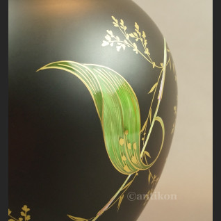 Wazon Rosenthal wielka czarna kula ręcznie malowana Wazon Rosenthal wielka czarna kula ręcznie malowana