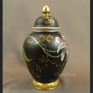 Wazon Rosenthal wielka czarna kula ręcznie malowana Wazon Rosenthal wielka czarna kula ręcznie malowana