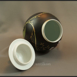 Wazon Rosenthal wielka czarna kula ręcznie malowana Wazon Rosenthal wielka czarna kula ręcznie malowana