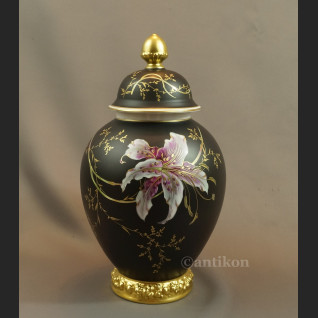 Wazon Rosenthal wielka czarna kula ręcznie malowana Wazon Rosenthal wielka czarna kula ręcznie malowana