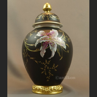 Wazon Rosenthal wielka czarna kula ręcznie malowana Wazon Rosenthal wielka czarna kula ręcznie malowana