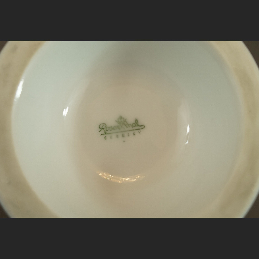 Wazon Rosenthal duży czarny z różą 