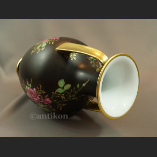 Wazon Rosenthal duży czarny z różą 