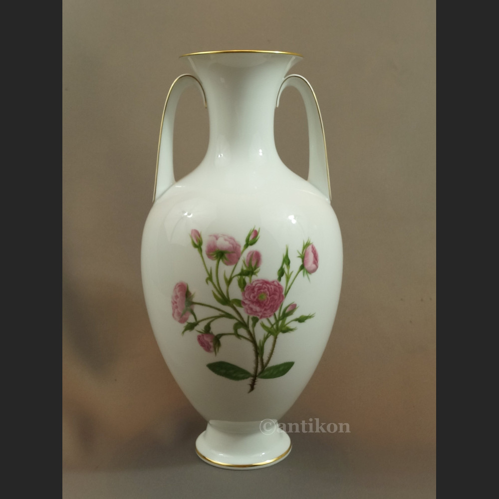 Wazon Rosenthal biały z różami duży Wazon Rosenthal biały z różami duży