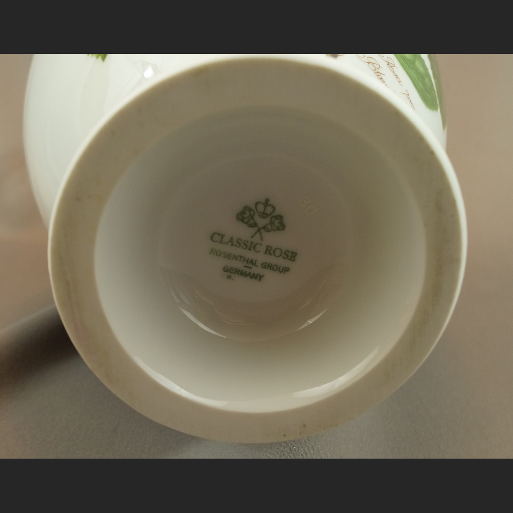 Wazon Rosenthal biały z różami duży Wazon Rosenthal biały z różami duży