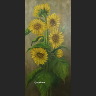 Słoneczniki obraz olejny w prostej ramie Słoneczniki obraz olejny w prostej ramie